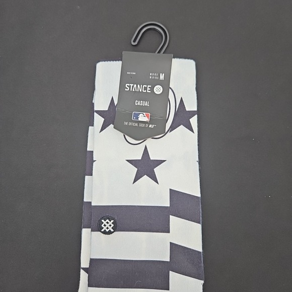 Stance x MLB Washington Nationals NATS Americana Black White Size Med 6-8.5 New - Picture 2 of 5